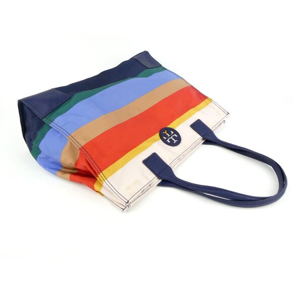 Tory Burch Striped Foldable Nylon Tote - Picture 4 of 13